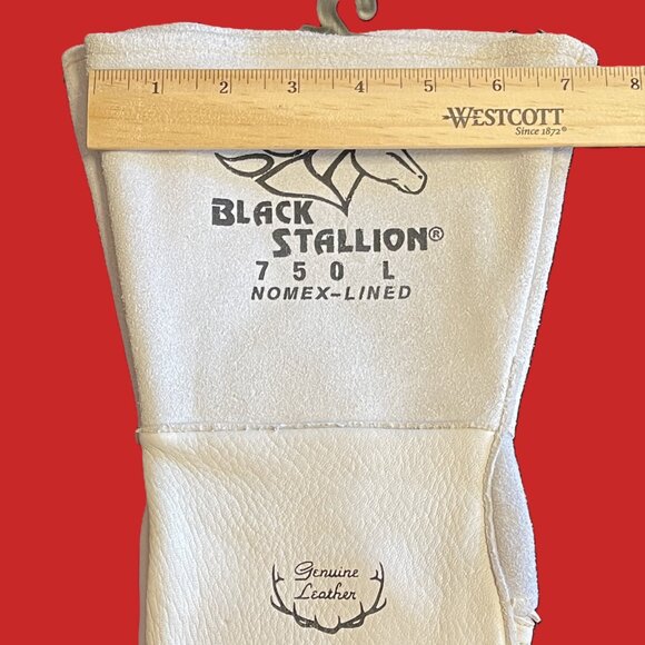 LEATHER WELDING GLOVES Black Stallion 750L Large PREMIUM ELK SKIN 1140A - Picture 10 of 11